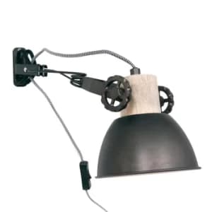 Gearwood Dome Wall Light Industrial, Wood Blank