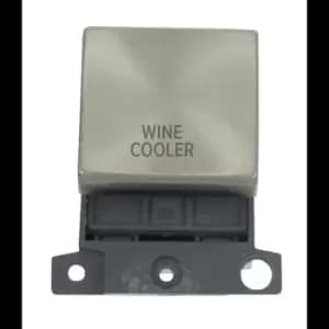 Click Scolmore MiniGrid 20A Double-Pole Ingot Wine Cooler Switch Satin Chrome - MD022SC-WC