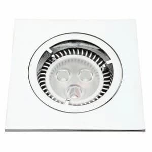 KnightsBridge Die-Cast MR16 50mm Low Voltage Square Downlight - Brushed Chrome