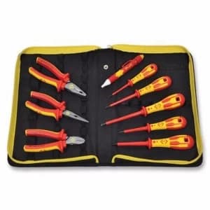 C.K Tools 9 Piece PZ Electricians VDE Pliers and Screwdrivers Tool Kit