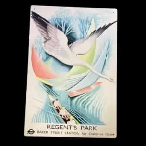 London Underground Baker Street For Regent's Park Vintage Metal Sign