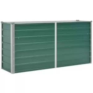 Garden Raised Bed Galvanised Steel 160x40x77cm Green Vidaxl Green