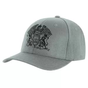 Queen - Black Classic Crest Mens Baseball Cap - Grey