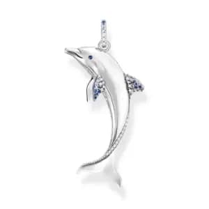 THOMAS SABO Silver & Blue Stone Dolphin Pendant