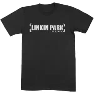 Linkin Park - Bracket Logo Unisex Large T-Shirt - Black