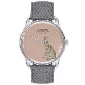 August Berg x Morris & Co Primrose Silver Forest Hare Grey Perlon 30Mm Watch M1FH0830E18VCG9C