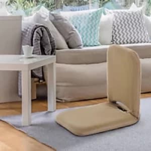 HOMCOM 1 Seat Folding Sofa Beige Corduroy Fabric 410 x 450 x 500 mm Beige