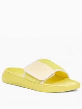 UGG La Light Slide - Yellow, Margarita/White, Size 3, Women
