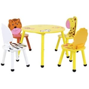 Charles Bentley Kids Jungle Safari Table and 4 Chairs