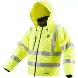 Makita DCJ206Z 18v LXT Heated Hi Viz Jacket Yellow 2XL