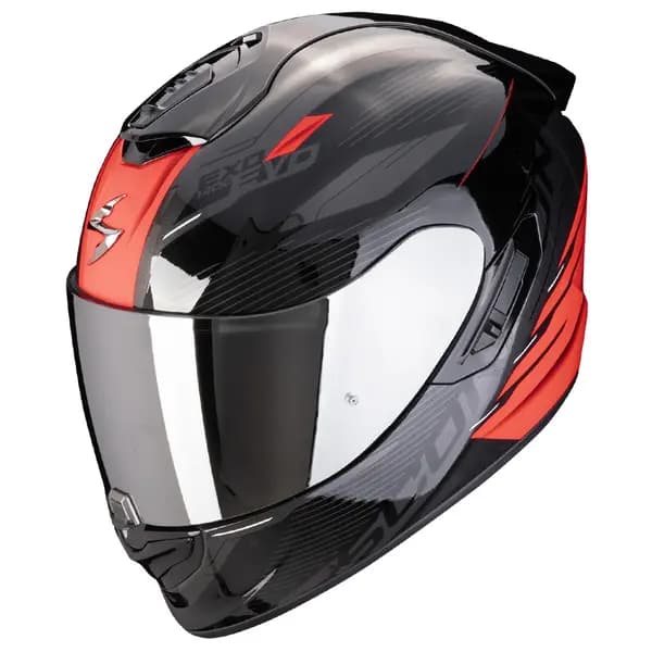 Scorpion EXO-1400 Evo II Air Luma Black Red Full Face Helmet 2XL