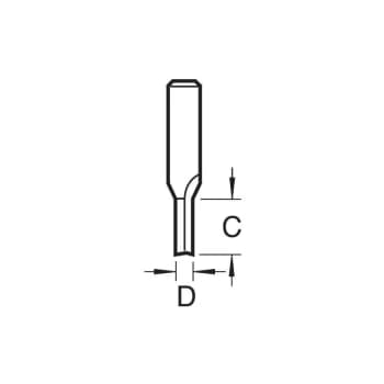 Trend - 3/07X1/4 2 FLUTE CUTTER 4 MM DIA.