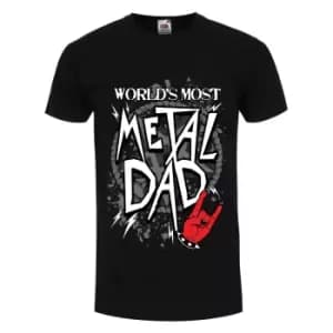 Grindstore Mens Worlds Most Metal Dad T-Shirt (M) (Black)