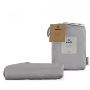 Panda Bamboo Quiet Grey Fitted Sheet Grey