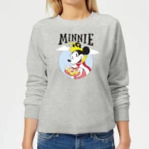 Disney Mickey Mouse Queen Minnie Womens Sweatshirt - Grey - L