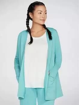 Skechers Belted Everyday Cardigan, Blue, Size L, Women