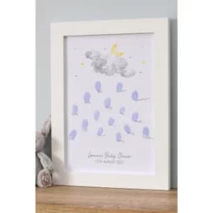 Personalised Cloud A4 Framed Finger Print Register