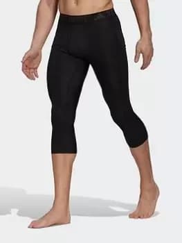 adidas Techfit Training 3/4 Tights, Black Size M Men