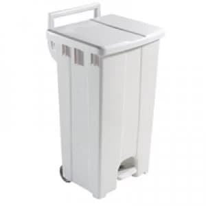 Slingsby Plastic Pedal Bin With Lid 90L Grey 357001