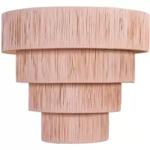 Minisun - Natural Pendant Lampshade Raffia Easy Fit Shade Four Layer 40cm Light - No Bulb