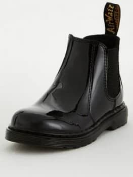 Dr Martens Patent Chelsea Boots - Black Patent, Size 13 Younger