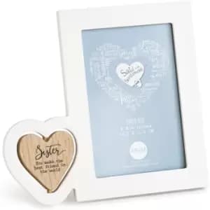 Said with sentiment 7075 Sister Frame, White, Photo Size 6 x 4"