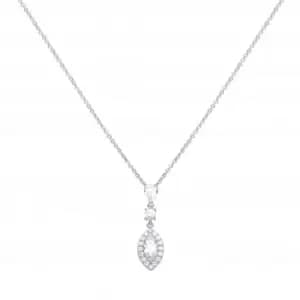 Marquise Pave Surround Cubic Zirconia Necklace N4340