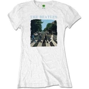 The Beatles - Abbey Road & Logo Ladies XX-Large T-Shirt - White