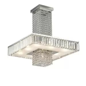 Ophelia Semi Flush Ceiling 8 Light Polished Chrome, Crystal