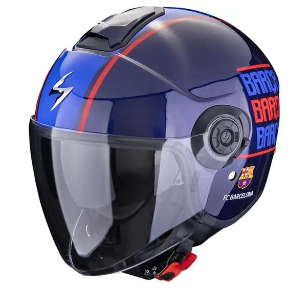 Scorpion Exo-City II FC Barcelona Blue Red Blue Jet Helmet Size 2XL