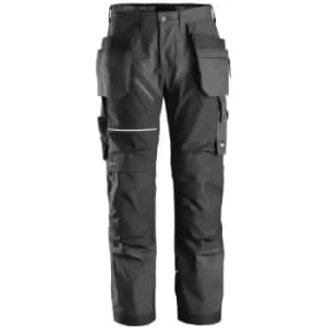 Snickers RuffWork Canvas Work Trousers with Holster Pockets - Steel Grey 32' L 38' W - Steel Grey