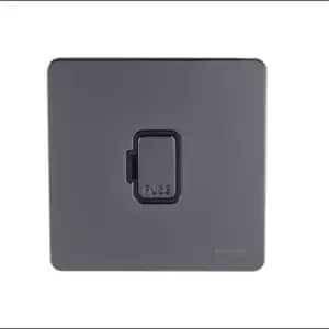 Schneider USFP 13A Unswitched Fused Spur Black Insert Black Nickel - GU5400BBN