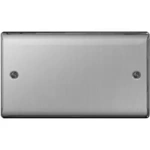 BG Nexus Metal Brushed Steel 2 Gang Blanking Plate - NBS95