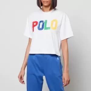 Polo Ralph Lauren Womens Polo Logo Cropped T-Shirt - White - L