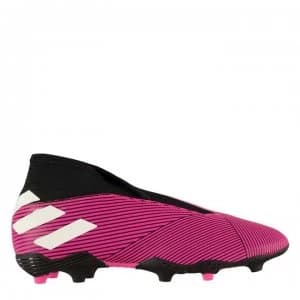 adidas Nemeziz 19.3 Childrens Laceless FG Football Boots - ShockPink/Black