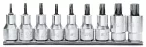 Beta Tools 920TX/SB9 9pc 1/2" Square Drive Torx Bit Socket Driver Rail Set