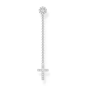 THOMAS SABO Silver Single Ear Stud with Cross Earring Pendant