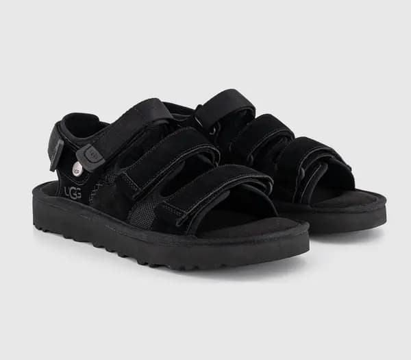 UGG Mens Goldencoast Multistrap Sandals Black, 10