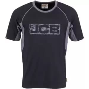 JCB Trade Work T-Shirt Black & Grey - Large