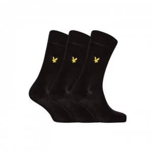 Lyle and Scott 3 Pack Angus Socks - Black