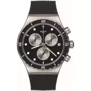 Unisex Swatch Dark Irony Chronograph Watch