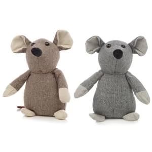 Grey & Brown Mouse Shaped Door Stop