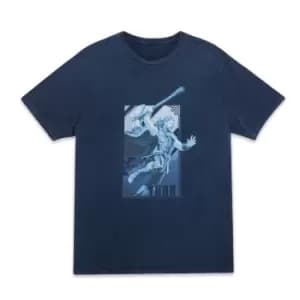 Marvel Thor - Love and Thunder Pose Unisex T-Shirt - Navy Acid Wash - M