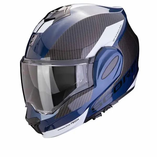 Scorpion Exo-Tech Evo Team Blue Black White Modular Helmet Size M