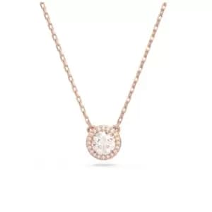 Constella Round Cut Pav White Rose Gold-tone Plated Pendant 5636272