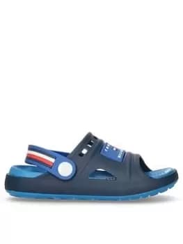Tommy Hilfiger Kids Stripes Comfy Sandal - Blue Size 7 Younger