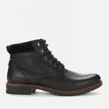 Barbour Mens Wolsingham Weatherproof Leather Lace Up Boots - Black - UK 10