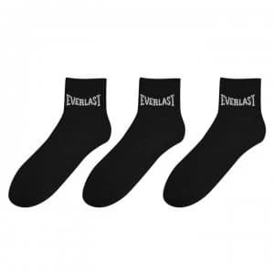 Everlast Quarter Sock 3 Pack Mens - Black