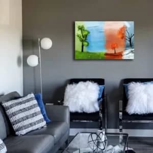 45702021C-040 Multicolor Decorative Canvas Painting