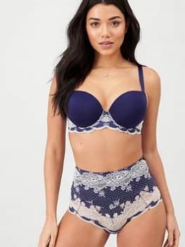 Panache Clara Moulded Sweetheart Bra - Navy, Size 30Dd, Women